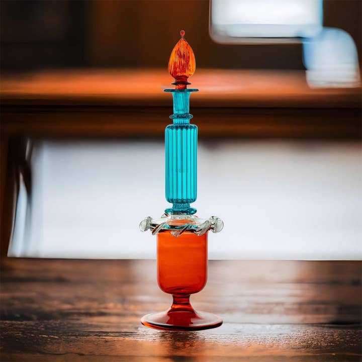 LesTroisPyramides - Wholesale Atomizer Bottle - Perfume Bottle - Hand Painted - Colored Glassware