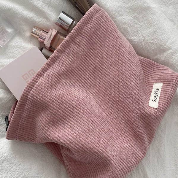 VividLux - Wholesale Makeup/Cosmetic Bag - 8 Colors Vintage Solid Color Corduroy Makeup Handbag