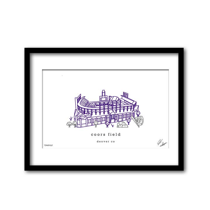 Coors Field minimalistisches Wanddekor Colorado Art für den Großhandel von Townsville Art