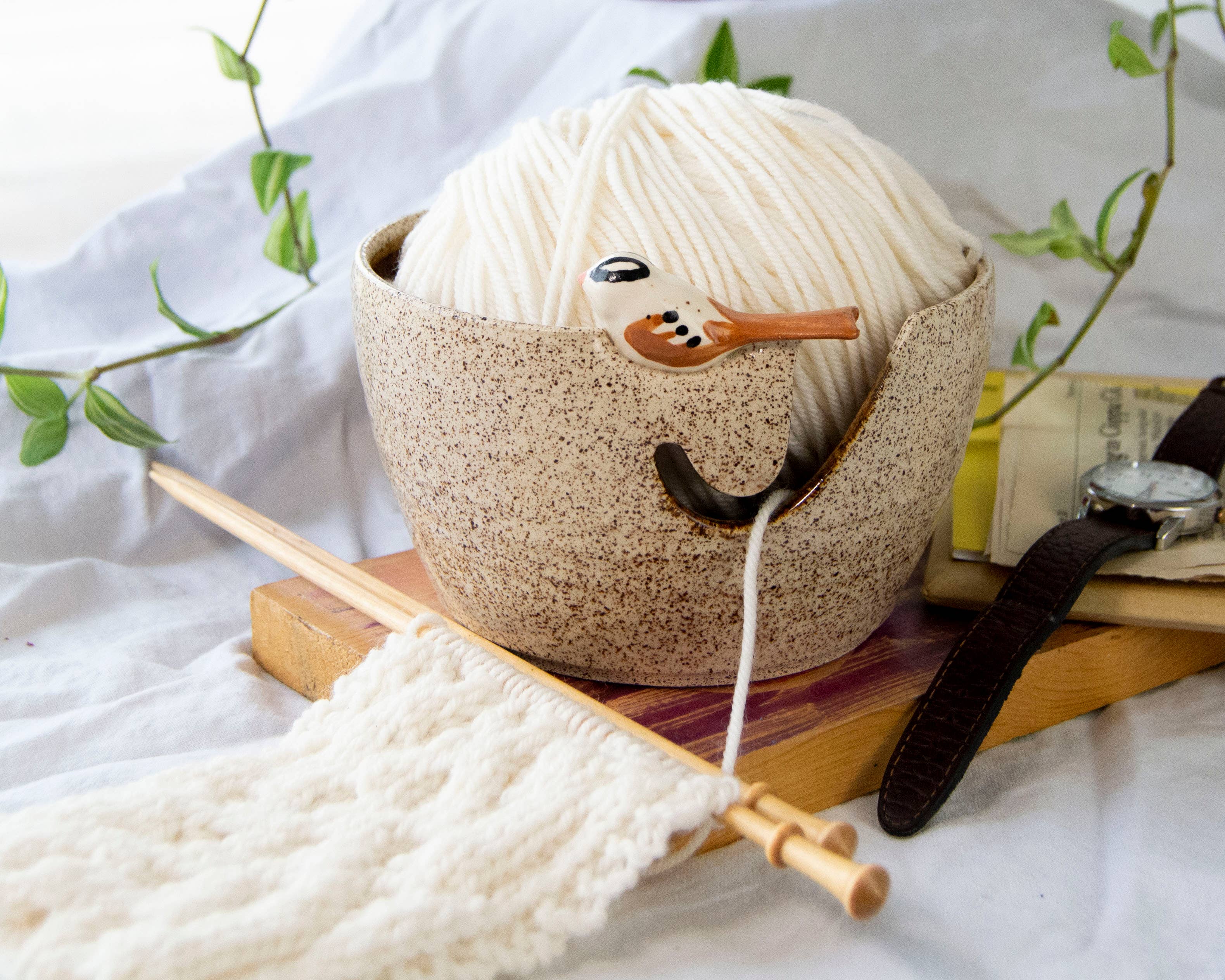 Cōppa Cōllaborative LLC - Wholesale Knitting/Crochet Supplies - Ceramic Birdie Yarn Bowl6