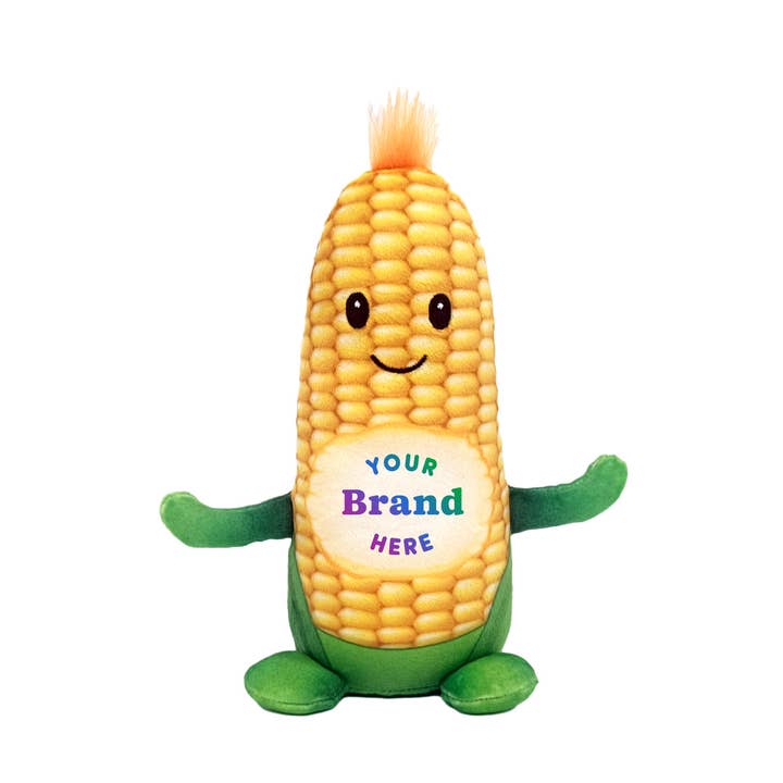7" Customized Squishy Corn Cob Plushie for wholesale by The RGU Group