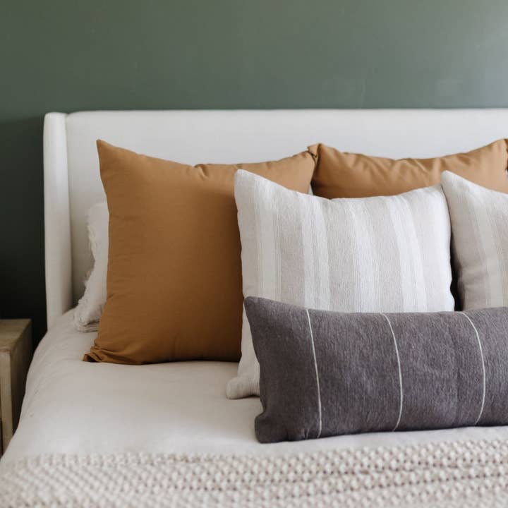 Woven Nook - Wholesale Throw Pillow Cover - Elton In Tan - 18" | 22"