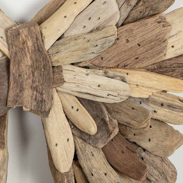 Factory Direct Craft - Vente Décorations de table - Ailes d'ange en bois rustique naturel fait main - 12" x 12"