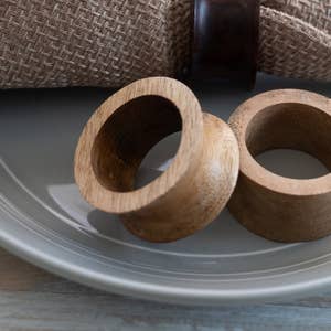 Handmade Acacia Wood Napkin Ring for Dining Wooden napkin Ring