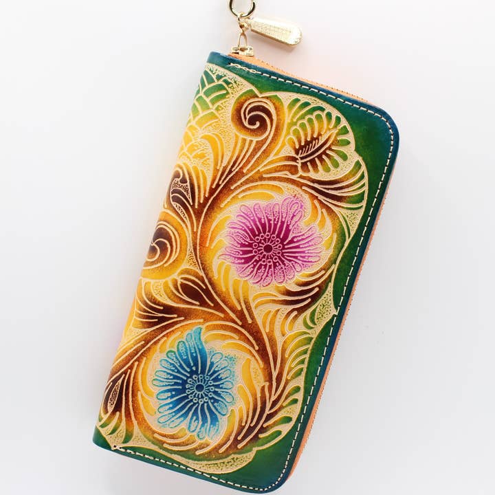 Xlw26 sunflower handmade leather walllet for wholesale by Sunflower Handmade leather inc