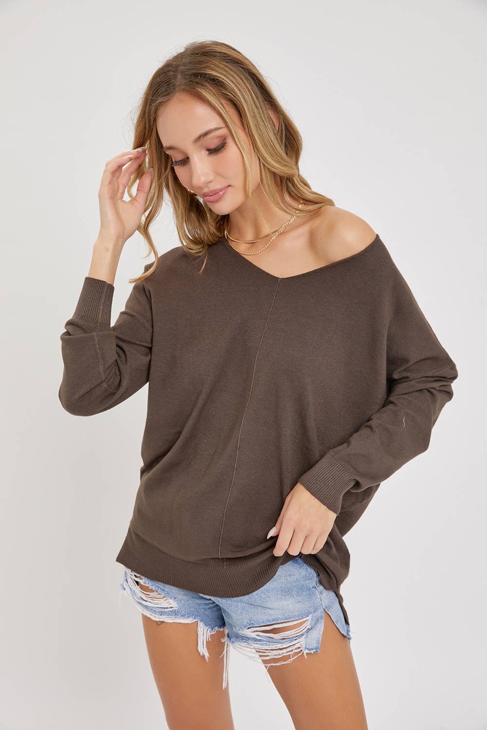 Sweet Lovely by Jen – wholesale Knitted jumper – Women′s – COZY KNIT  RELAXED  COMFY CASUAL  SWEATER77