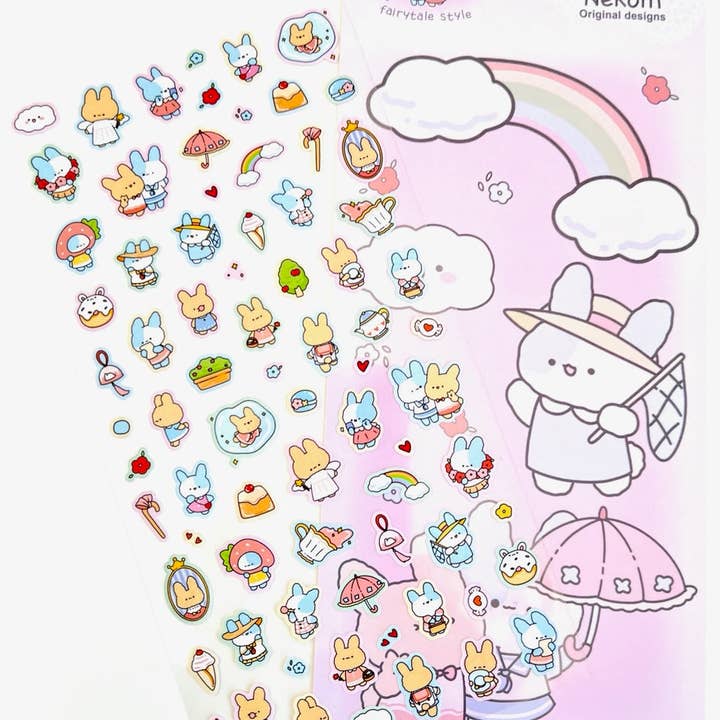 BCmini - Wholesale Sticker - Bunny Rabbit Play Nekoni Stickers