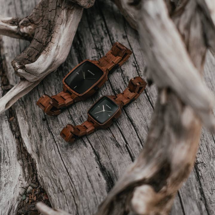 HOT&TOT - Wholesale Polshorloge - Dames - WODAN PETITE | Houten dameshorloge | Duurzaam | Vierkant6