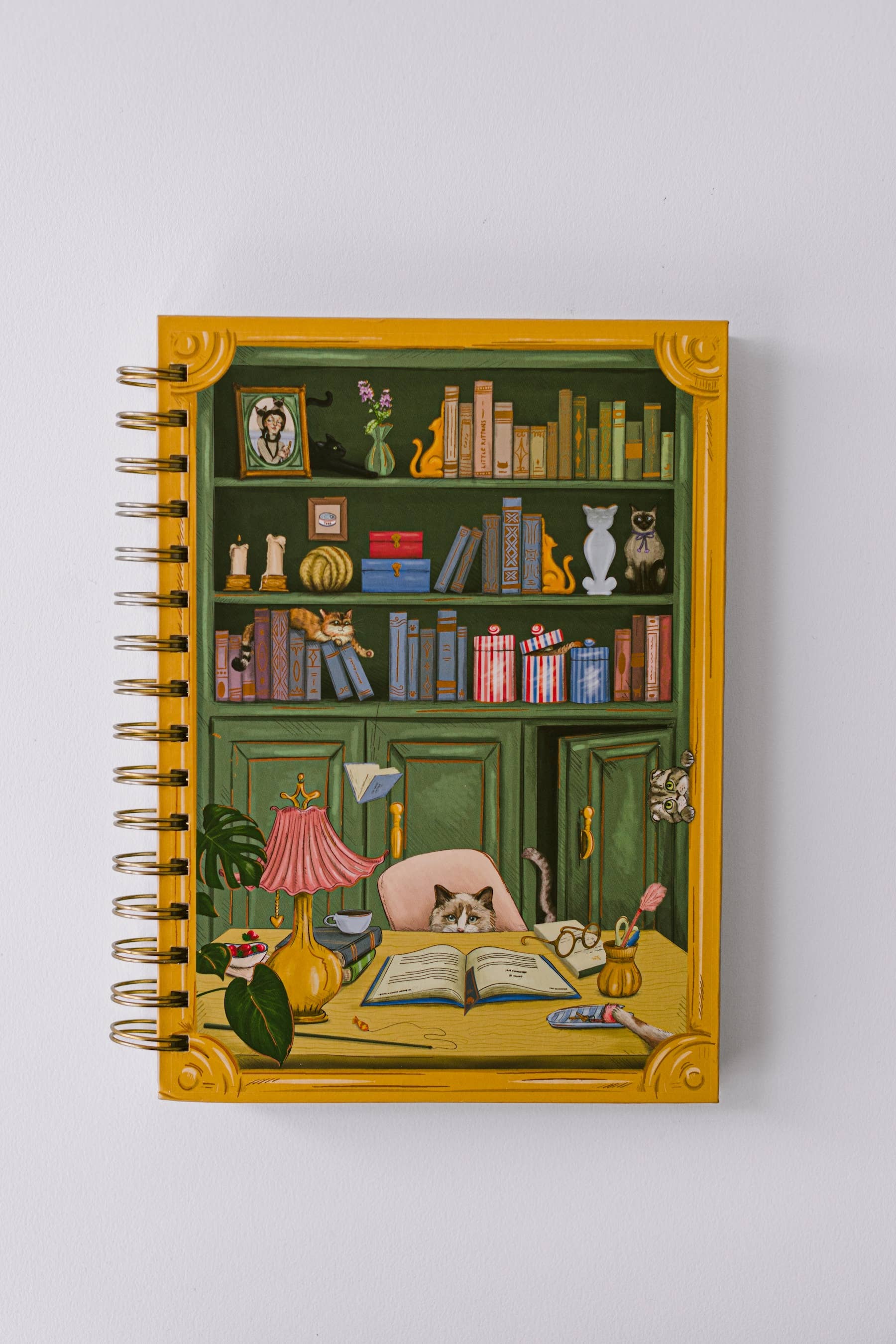 Good Juju Ink – Caderno por atacado – Caderno Espiral Biblioteca de Gatos1