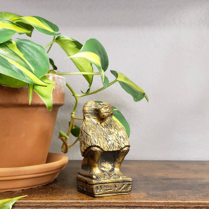 Discoveries, Inc. - Venta al por mayor Figura decorativa - Estatua de Babi Babuino - 4" - Bronce - Dios Egipcio1