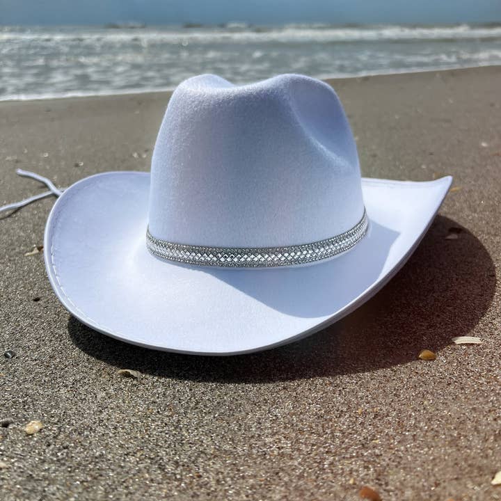 Atventure - Wholesale Cowboy Hat - Women's - White Rhinestone Bride Cowboy Hat