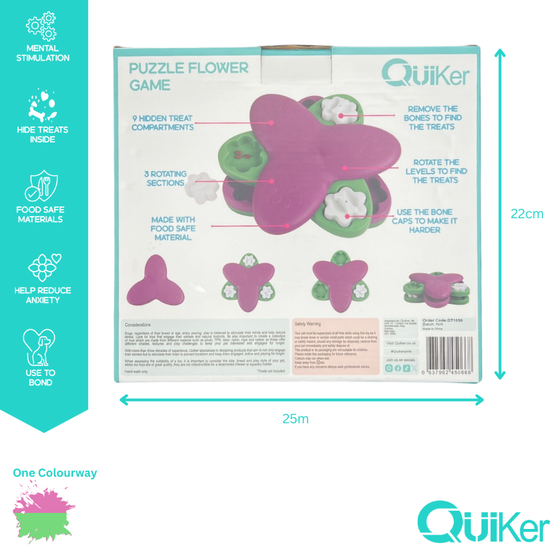 Quiker Pet Products - Wholesale Pet Toy - Dog - Flower Puzzle Toy - Dog Toy - Brain Training5