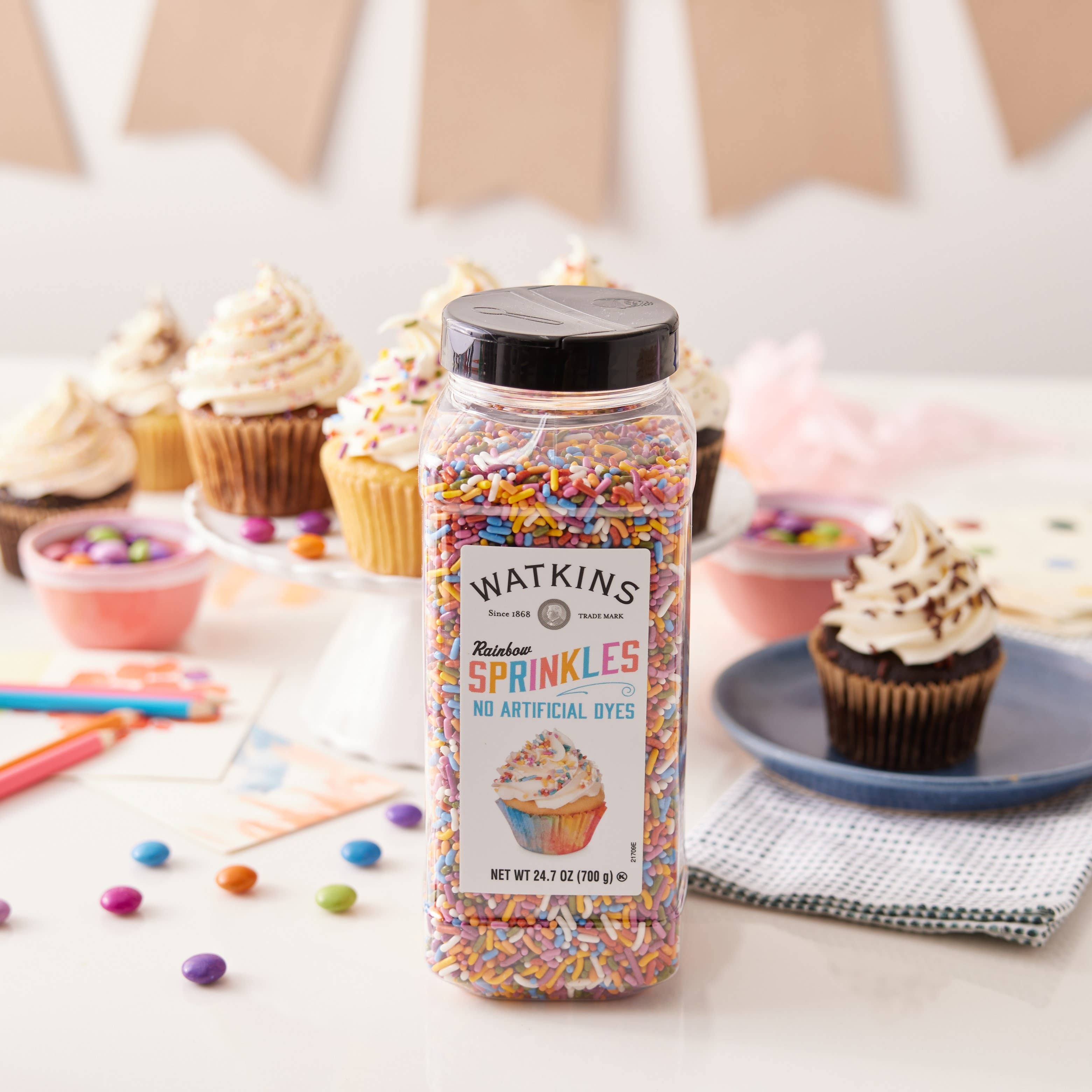 The Watkins Co. - Wholesale Sprinkles - Rainbow Decorating Sprinkles 24.7 oz2