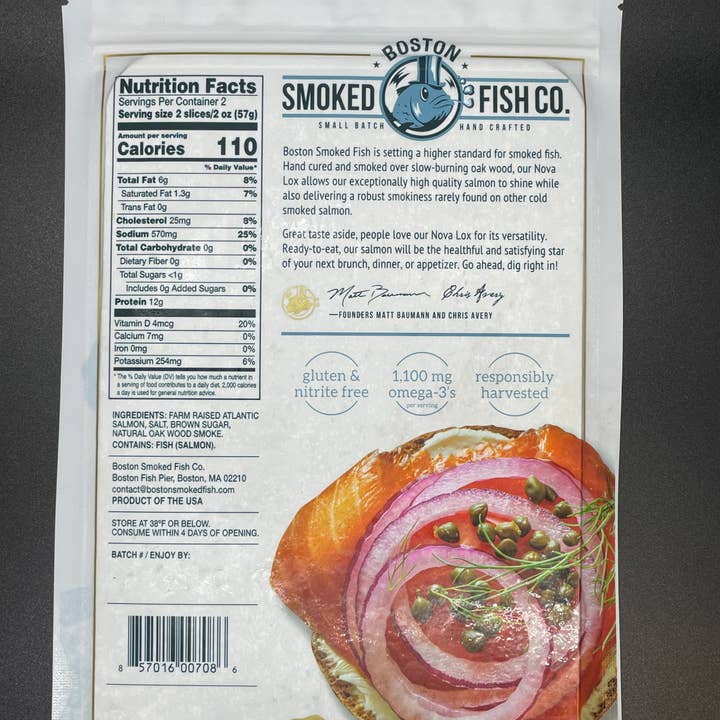 Boston Smoked Fish - Wholesale Fish/Seafood - Nova Lox Thinly Sliced Smoked Salmon1