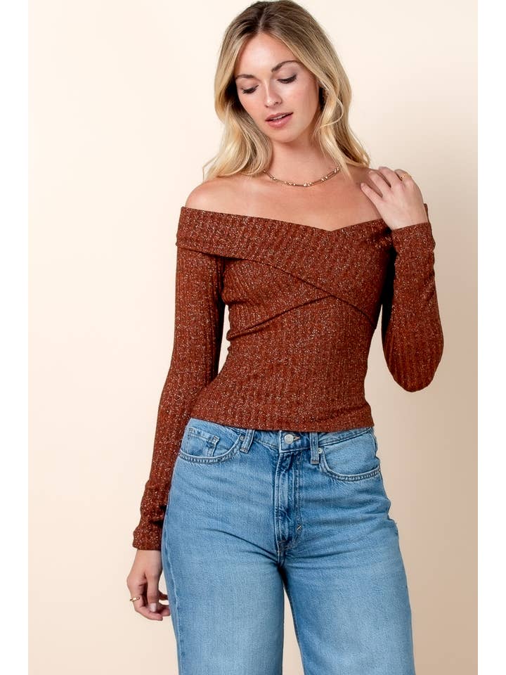 Nylon Apparel - Wholesale Knit Top - Women's - T680-SD-Debora Off Shoulder Knit Top10