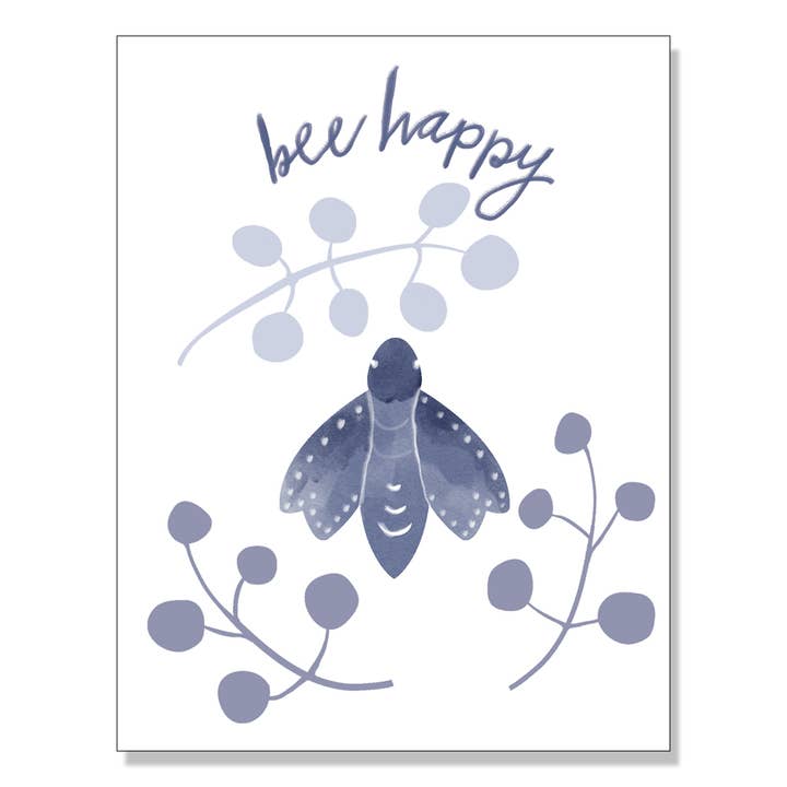Bee Happy - Abeille aquarelle pour la vente par Karen Eide Studios
