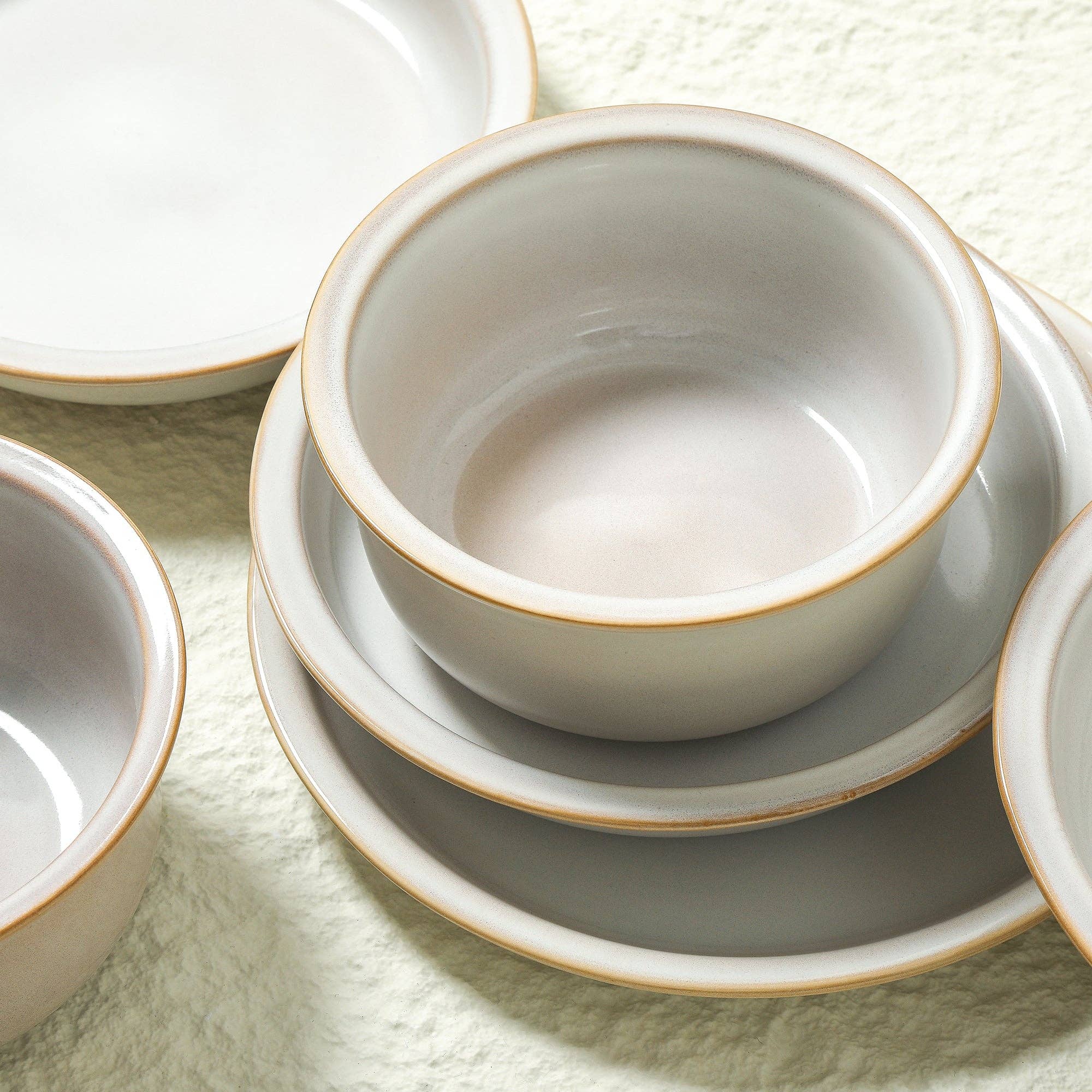 Slate Stoneware Dinnerware Set - White for wholesale on Faire1