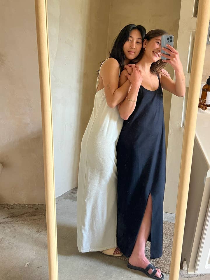 Vestido lencero de seda cruda Carolyn para venta al por mayor de Na Nin