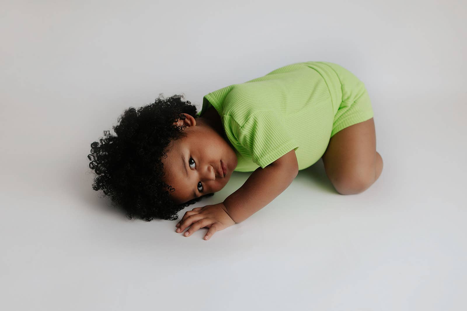 Three Little Tots – wholesale Top & short set – Kids – Lime Green Summer Waffle Toddler Top & Bottom Set9