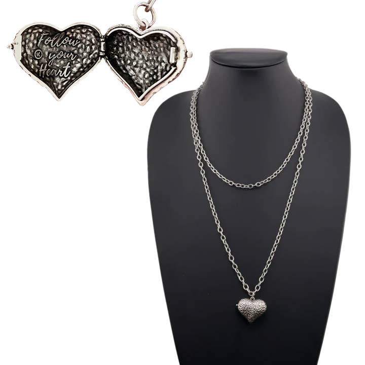 Collana Essenziale con Medaglione a Cuore Follow Your Heart per la vendita all'ingrosso da parte di Katia Designs