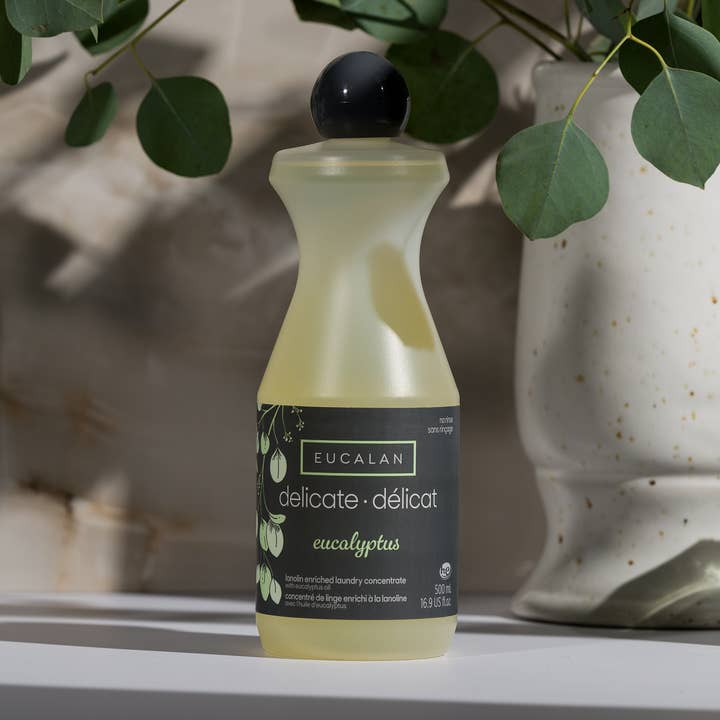 Eucalyptus Lessive Délicate pour Laine, Soie & Tissus Fins 500mL pour la vente par Eucalan