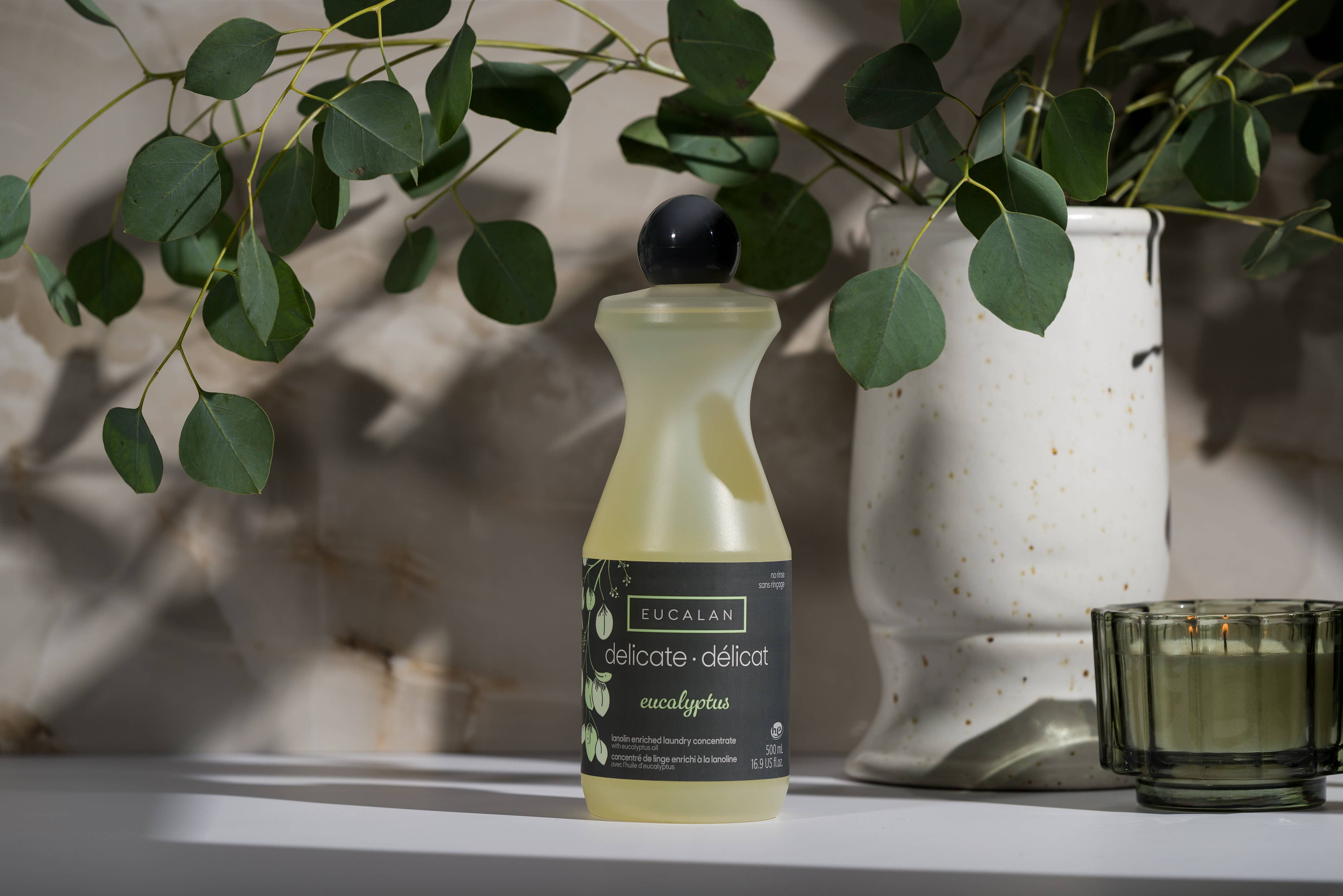 Eucalan - Vente Lessives liquides - Eucalyptus Lessive Délicate pour Laine, Soie & Tissus Fins 500mL