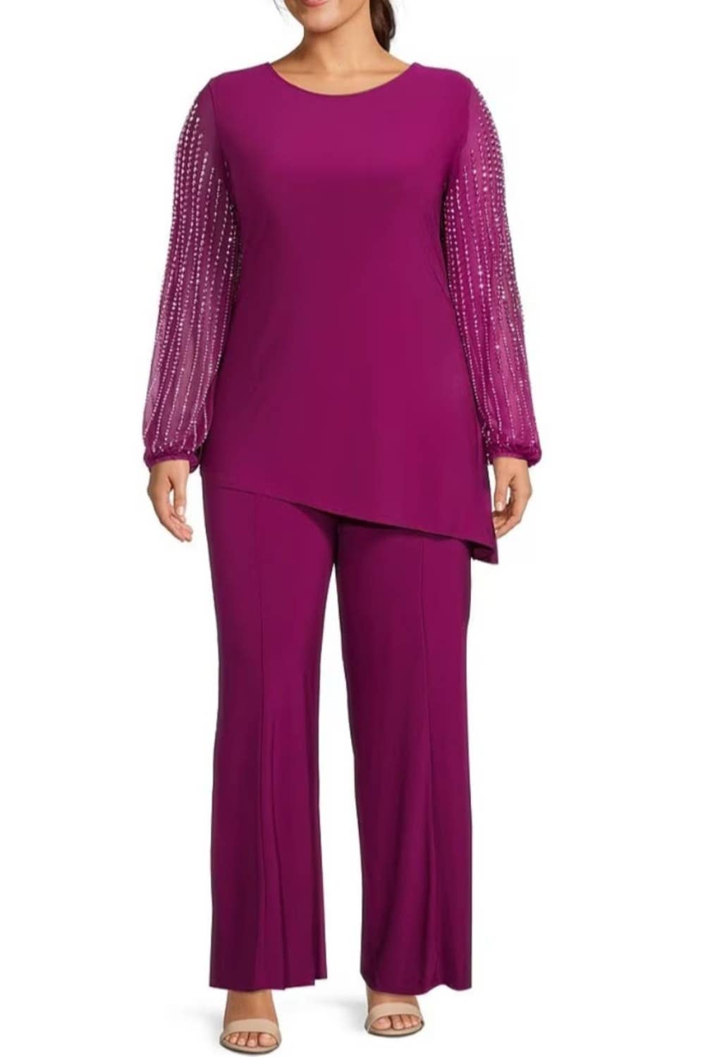 New Yorker's Apparel - Wholesale Top & Pant Set (NOT Loungewear) - Women's - Marina Asymmetrical Two-Piece Pant Set0