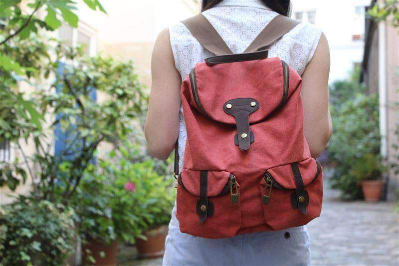 ZEDE PARIS - Wholesale Backpack - Women's - SAINT-PAUL - Canvas and leather backpack26