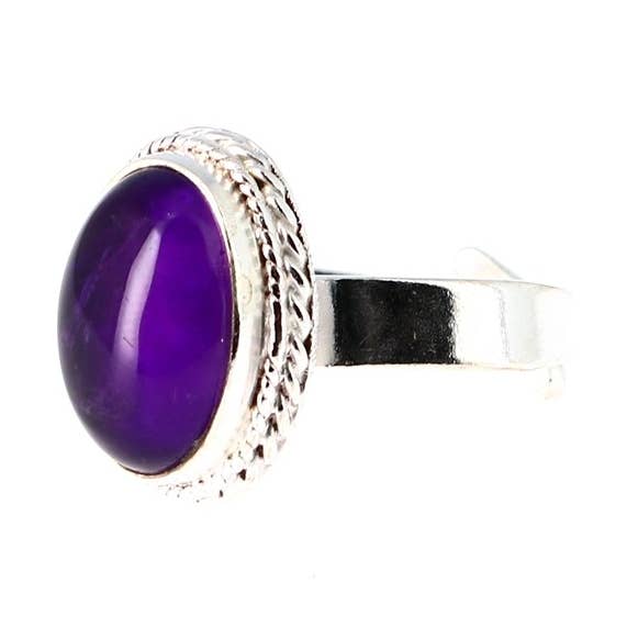 Anéis de Prata 925 Ajustáveis Forma Oval por atacado de Artisans de Madagascar