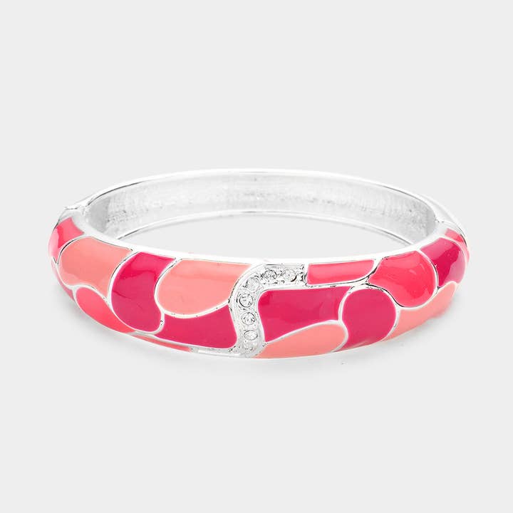 Bracelet à charnière en émail Color Block pour la vente par Sensibling Corp.