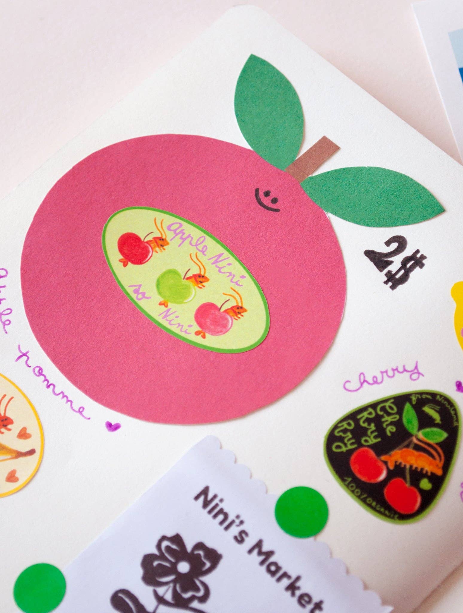 Studio Narine - Vendita all'ingrosso Adesivo - Etichette di Frutta – Foglio di adesivi Piccolo Formato 10x14cm2