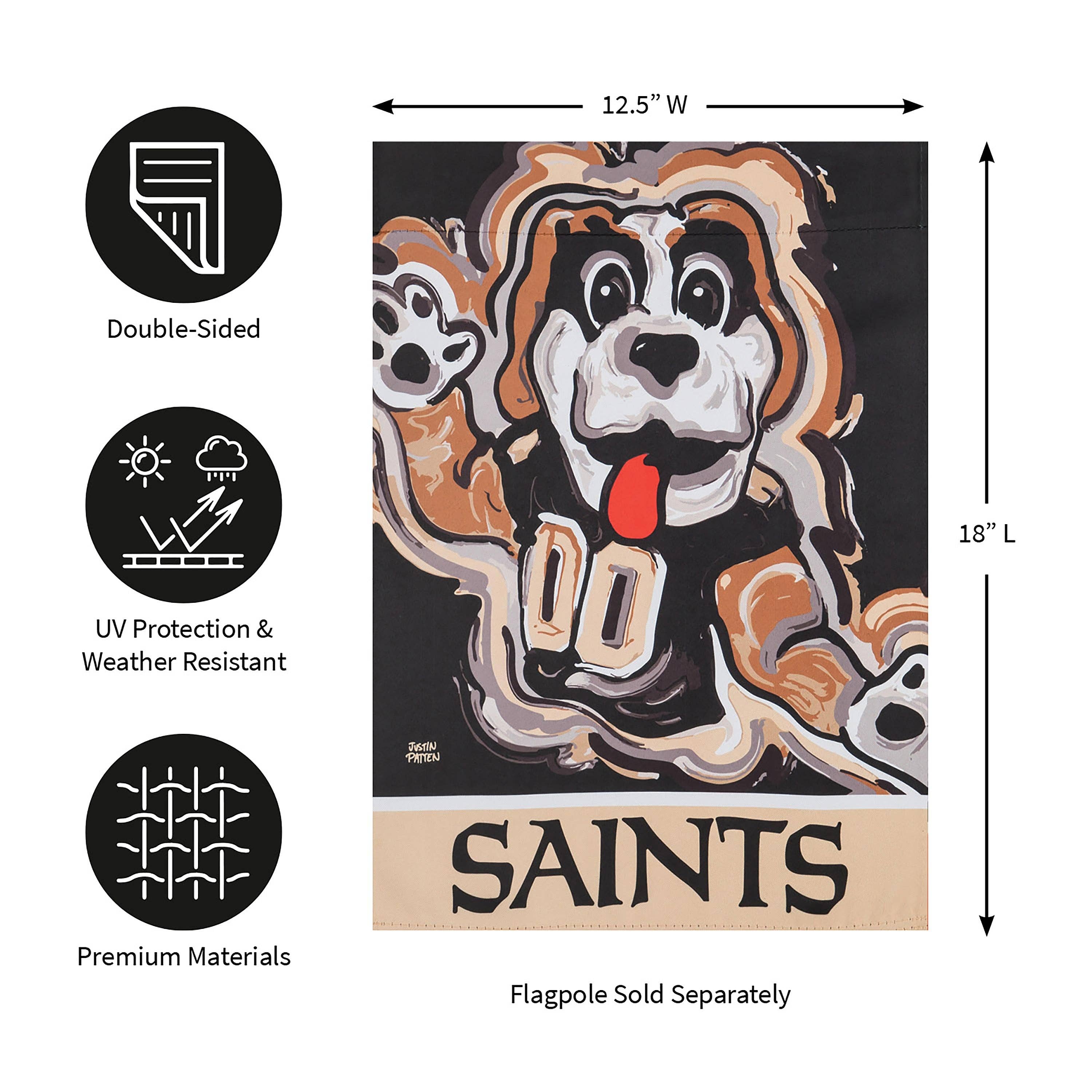 Evergreen Enterprises - Wholesale Flag - New Orleans Saints, Suede GDN Justin Patten3