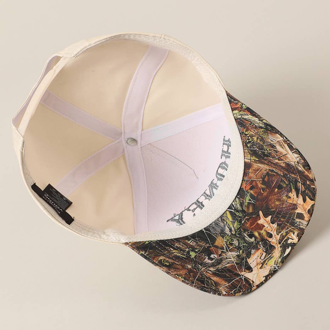 Fashion City - Wholesale Trucker Hat - Unisex - HONEY Lettering Embroidery Camo Two-Tone Cap16