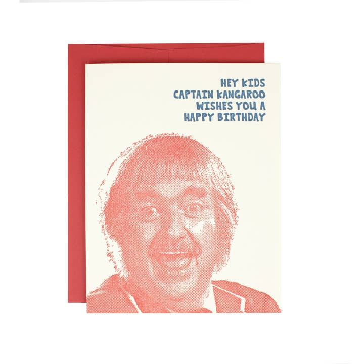 Carte d'anniversaire Captain Kangourou pour la vente par Hat Wig Glove Co.