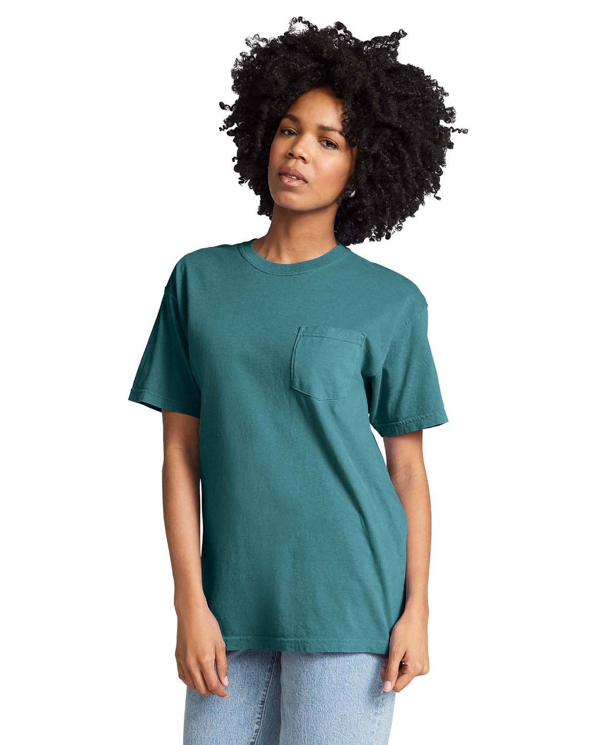 Total Apparel - Wholesale T-Shirt - Unisex - Comfort Colors Garment-Dyed Pocket Blank T-Shirt | 6030CC20