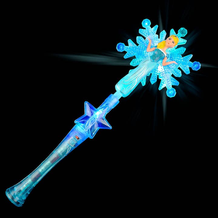 LIGHT-UP SNOWFLAKE PRINCESS WAND LLB Light-up Toys for wholesale by La Luna Bella - Toys