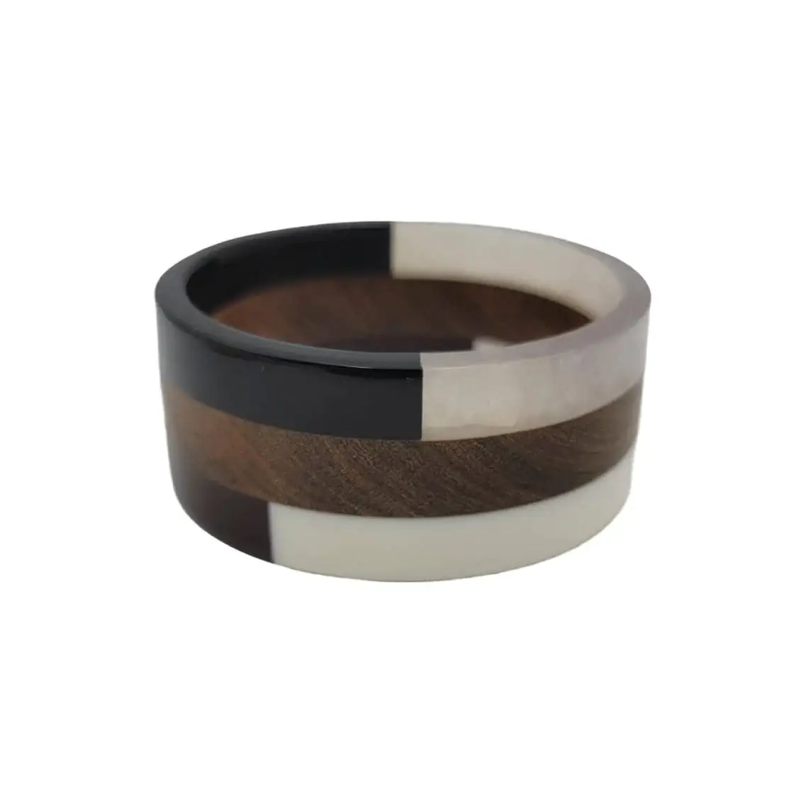 Treasure Jewelry - Wholesale Bangle Bracelet - Layered Resin Wooden Bangle4