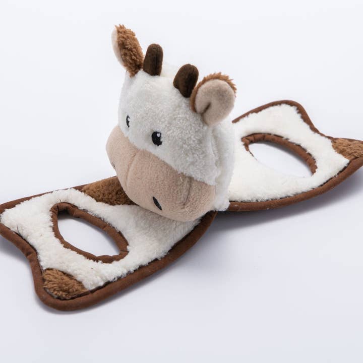 WufWuf - Wholesale Pet squeaky toy – Dog - WufWuf Cow Squeaky Plush Tug Dog Toy1