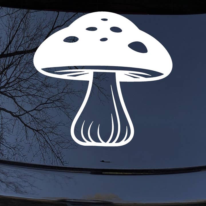 Mushroom Car Truck Window Vinyl Decal Sticker 4in X 4.1in for wholesale by Rad Dezigns