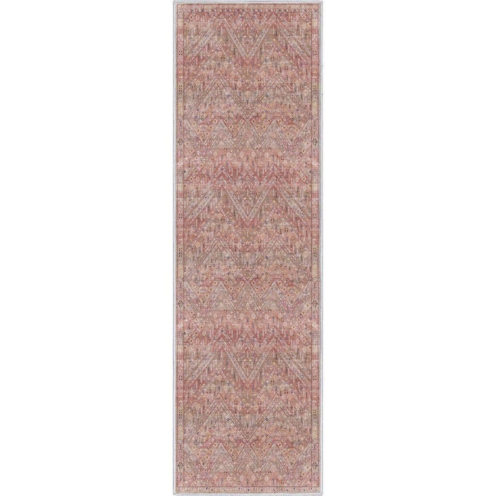 Well Woven - Venta al por mayor Alfombra pequeña - Alfombra Anya Vintage Tribal Chevron roja de tejido plano7