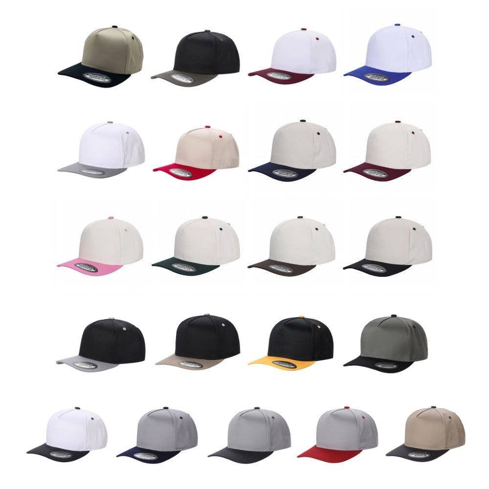DOBBI - Wholesale Flat Brim Cap - Unisex - 5 Panel Snapback Caps85