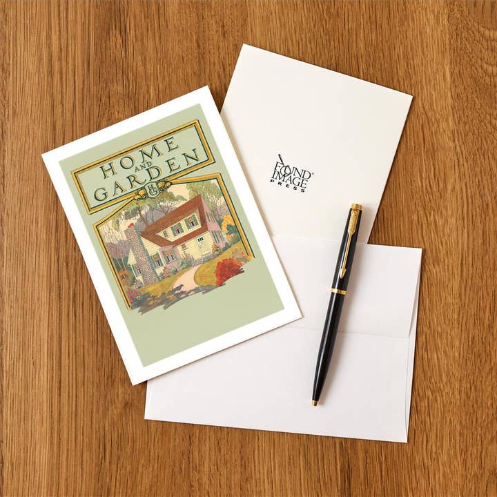 Found Image Press - Vente Assortiments de papeterie/cartes - Carte de vœux AD-281 Couverture du magazine Maison et Jardin1