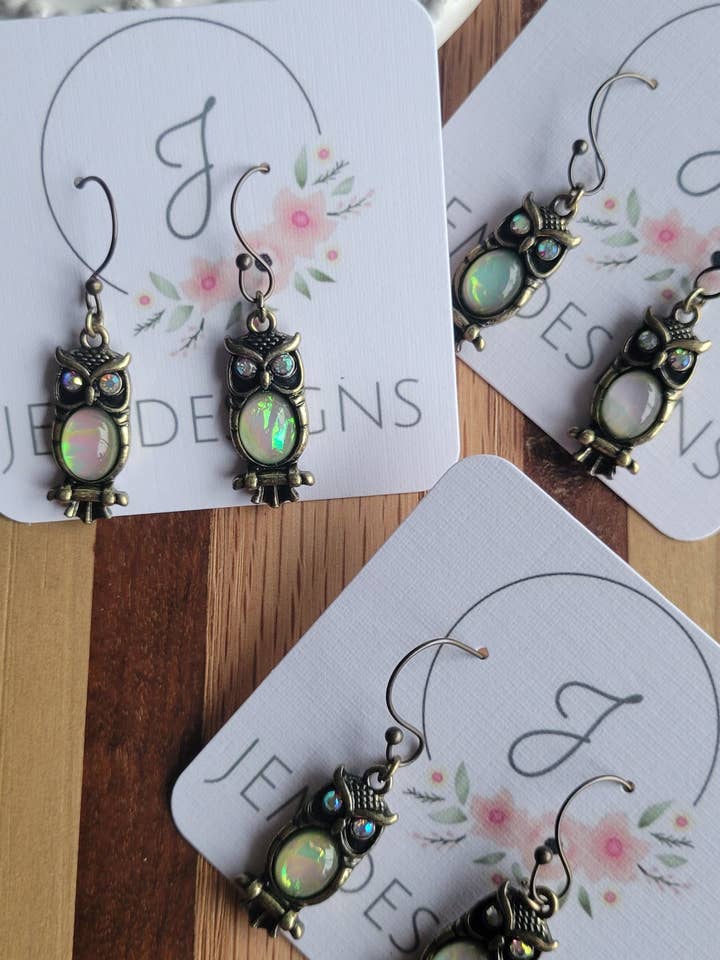 Owl Earrings for wholesale by JEMdesigns
