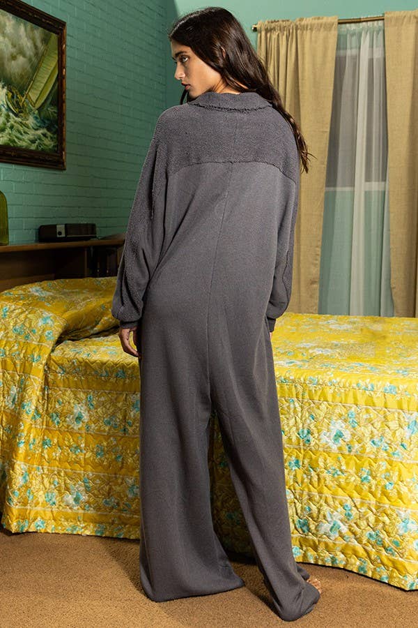 BUCKETLIST INC - Wholesale Jumpsuit - Women's - R5343 Oversize French Terry Jumpsuit22