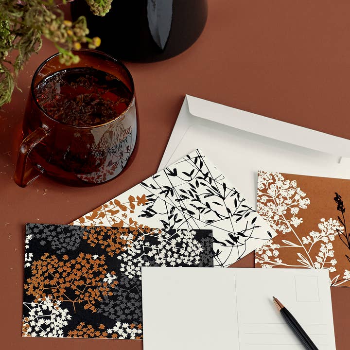 CARTOLINE BELLE DES CHAMPS, set da 4 per la vendita all'ingrosso da parte di LES FILLES DE MARJANE