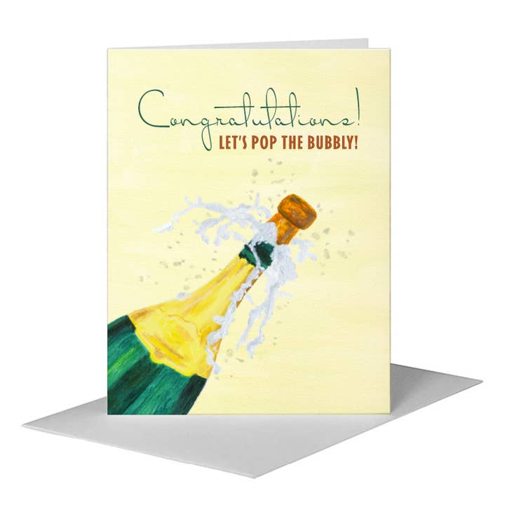 Popping the Cork, Greeting Card (#8099B) for wholesale by Printed Canvas