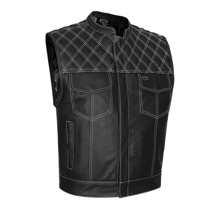 Diamond Fury - Gilet de Club (Blanc) pour la vente par Goleather