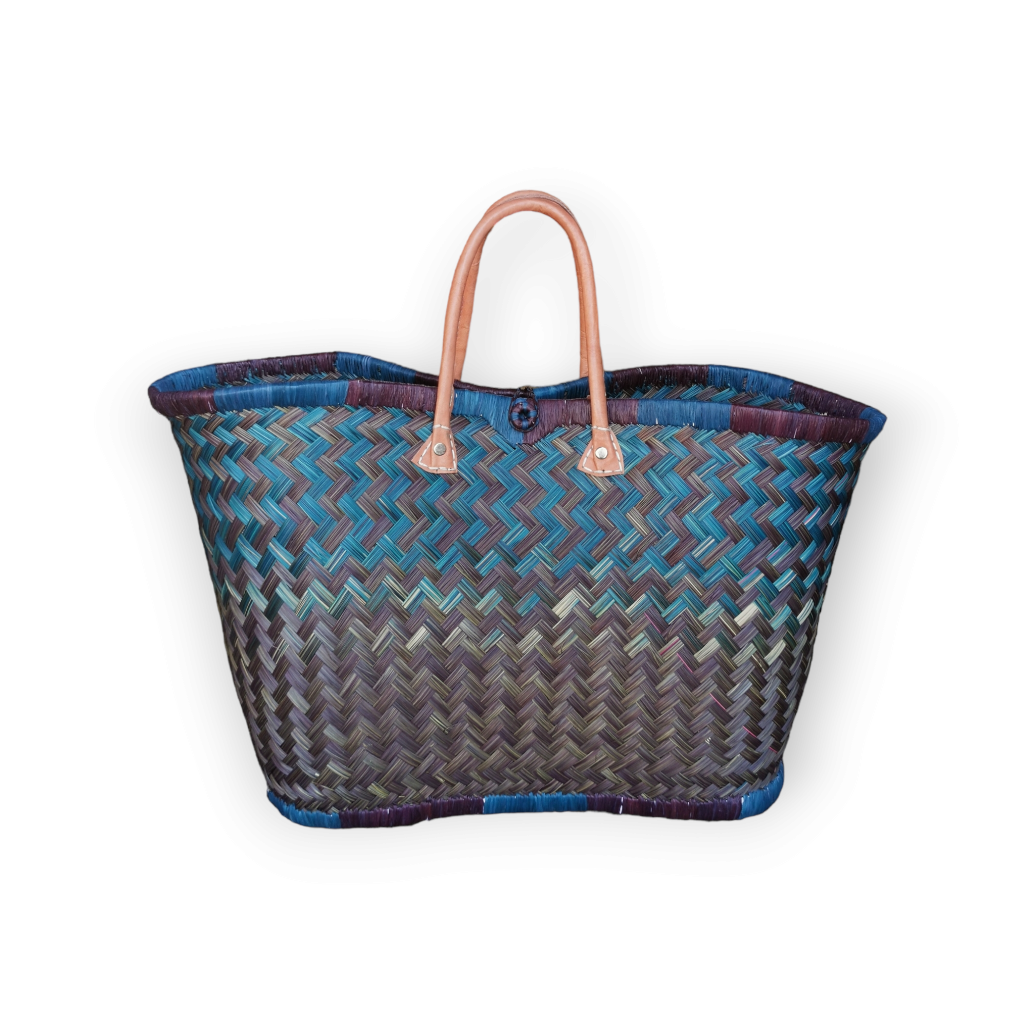 Nature et Fibre – wholesale Livsmedels-/Shoppingväska – Stor färgglad handvävd korg av halm, shoppingväska2