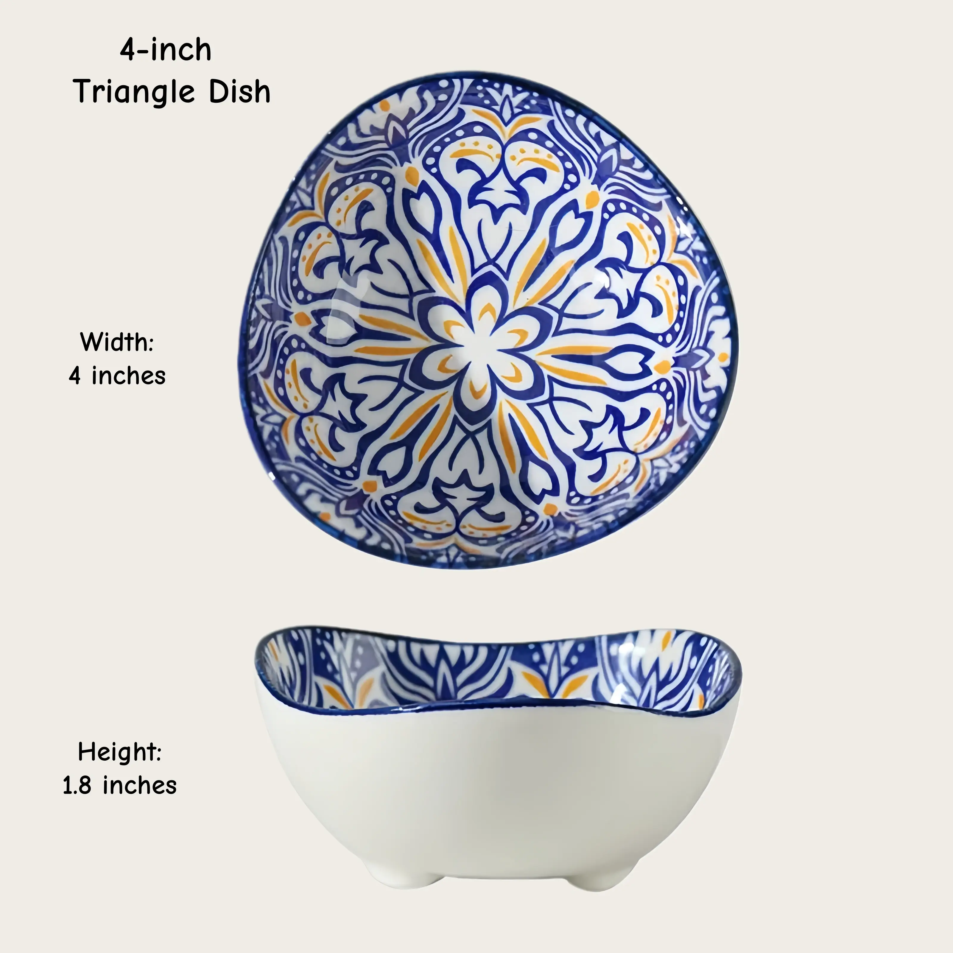 Otterware - Vente Bols à condiments/sauces - Plats à trempette en céramique style marocain (6 styles)15