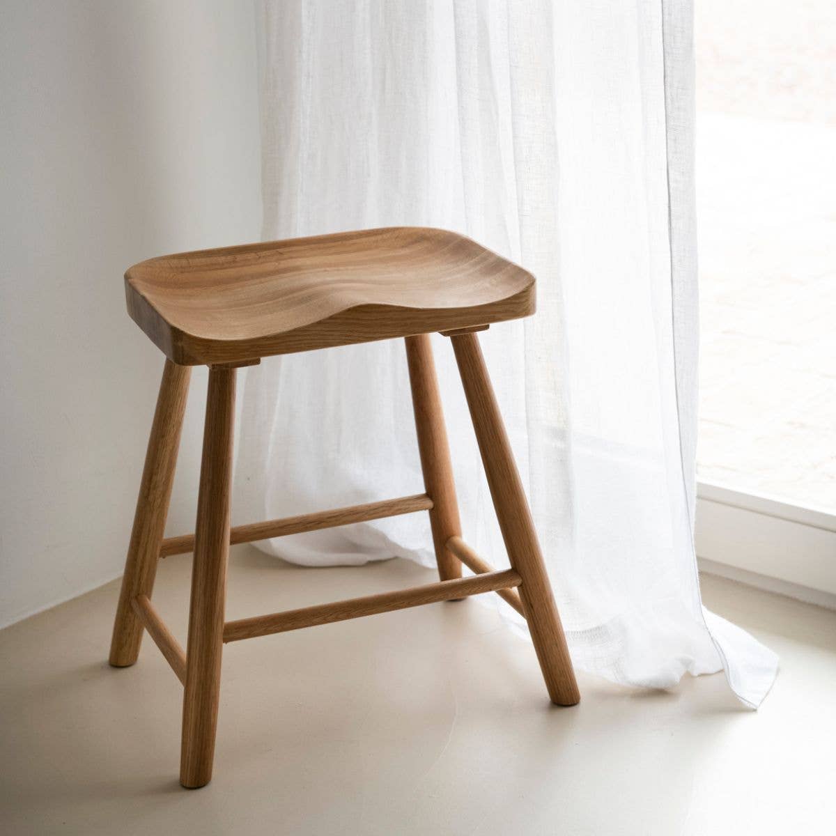 Andrea House - Wholesale Stool - Oak wood stool5